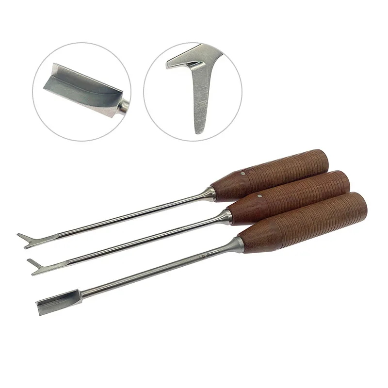 

Bone Osteotomes L Y With Wooden handle Bone Knife Veterinary Orthopedics Surgical Instruments