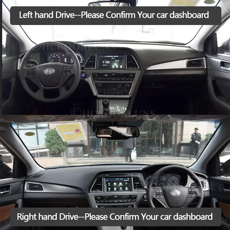 Dashboard Cover Protective Pad for Hyundai Sonata 2015 2016 2017 2018 2019 LF Car Accessories Dash Board Sunshade Anti-UV Carpet