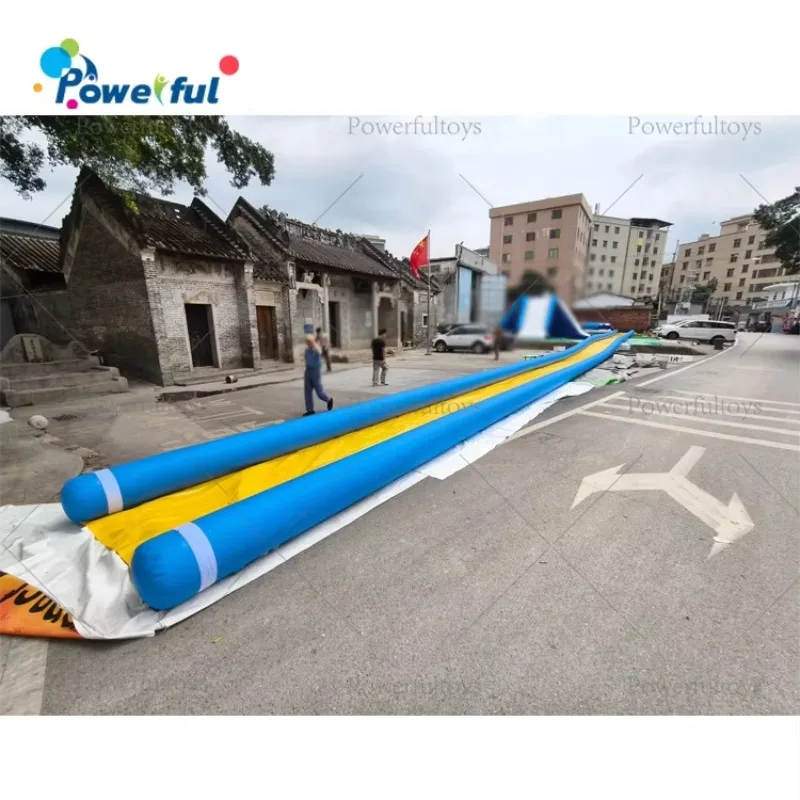 50m Long Single Lanes Inflatable Water slip n Slide the City Outdoor Event Rental Used