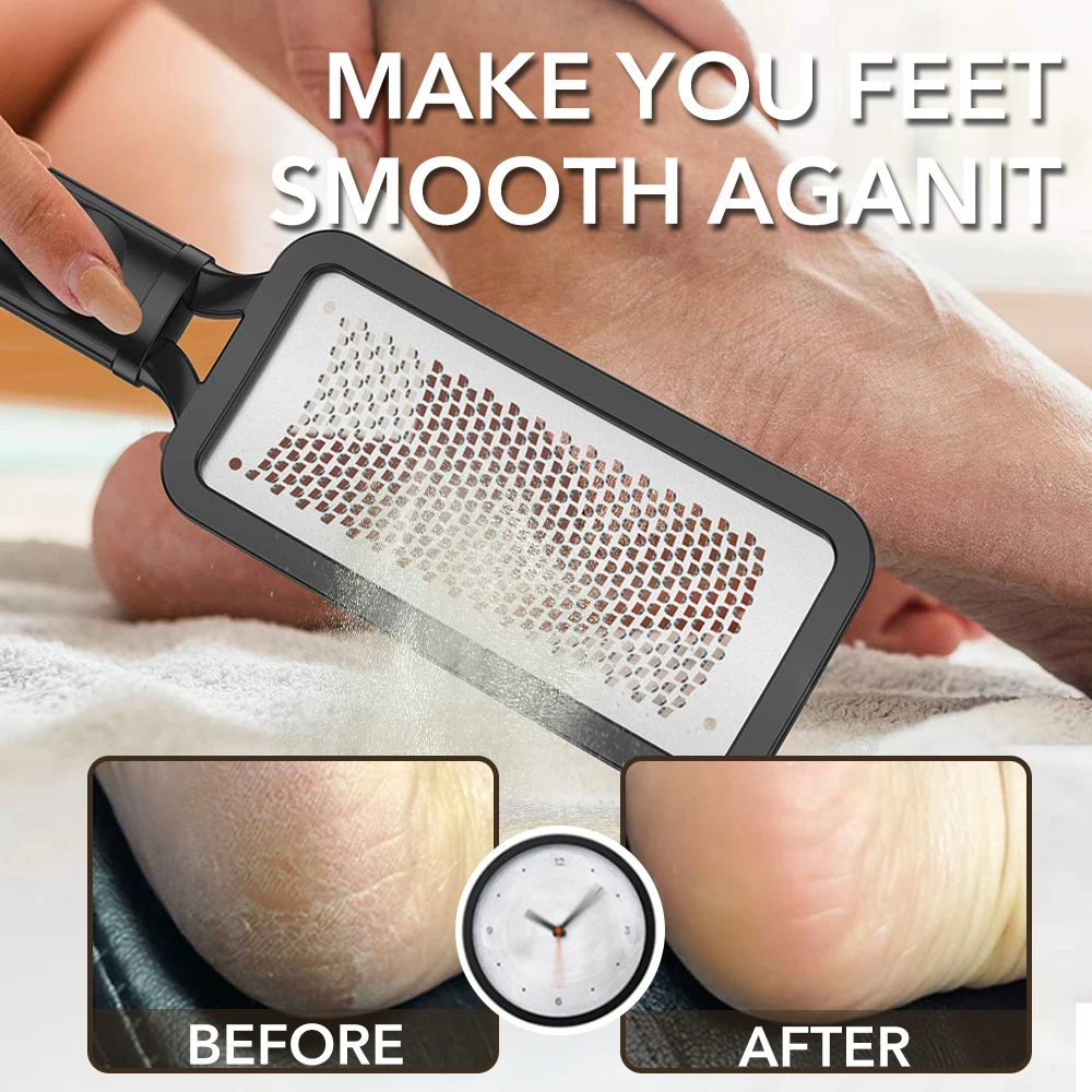 여성용 남성용 발 뒤꿈치 블랙 스크러버 건성 각질 제거 발 스킨 케어 스파 제품 페디큐어 도구 1개