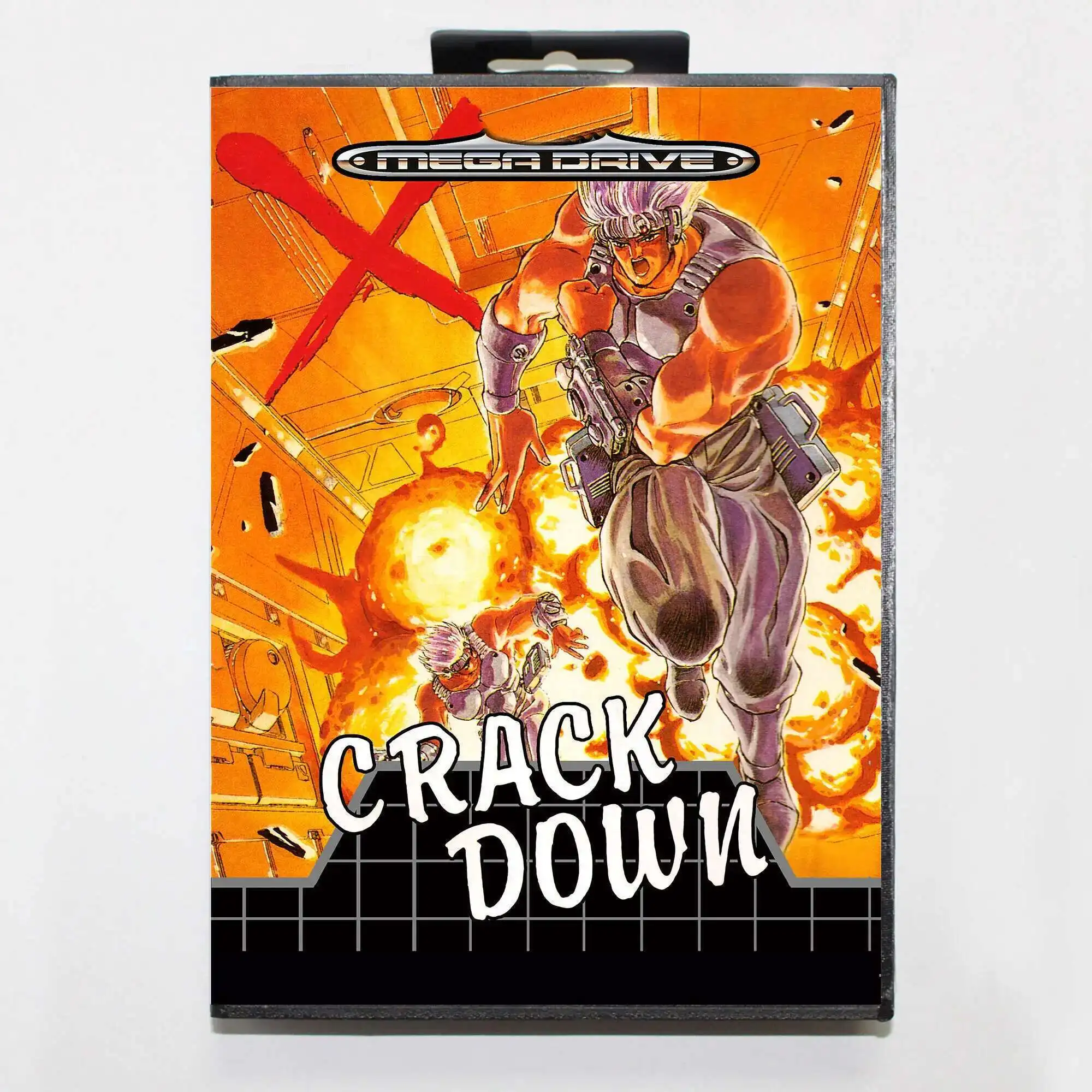 

Crack Down MD Game Card with EUR Box for 16 Bit Sega Megadrive Genesis system