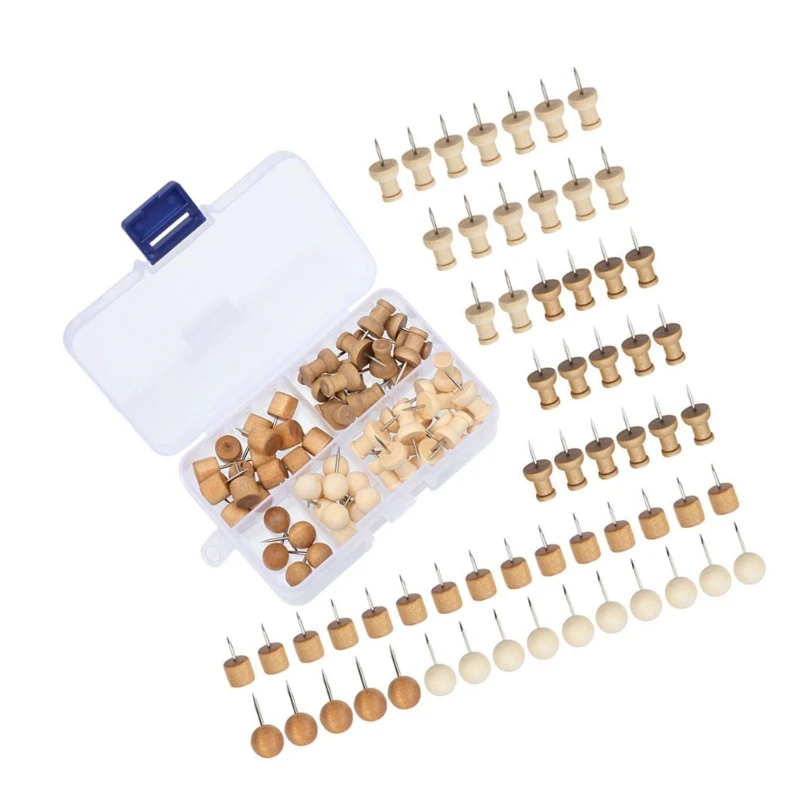 Thumb Tacks ไม้ PUSH Pins Cork BOARD Thumbtacks สำหรับ Wall และ Bulletin Board