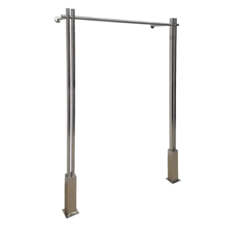 Stainless steel hanger display rack clothing rack