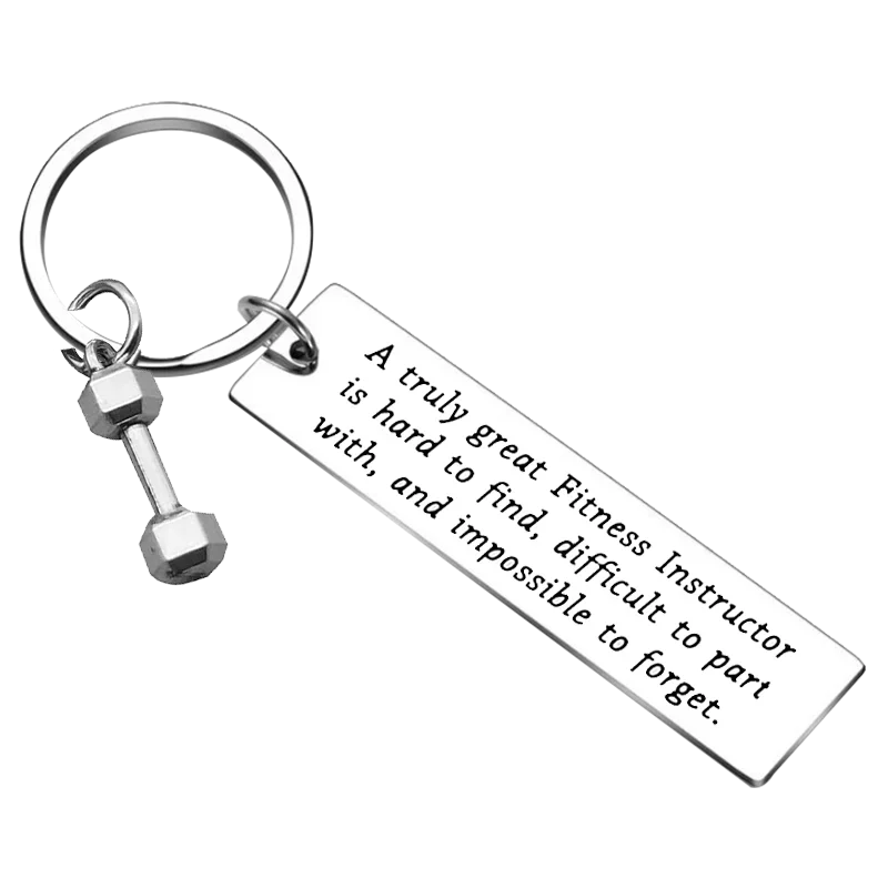 Fitness Instructor Gift Keychain Personal Trainer Gift Appreciation Key Rings Instructor Thank You Gift