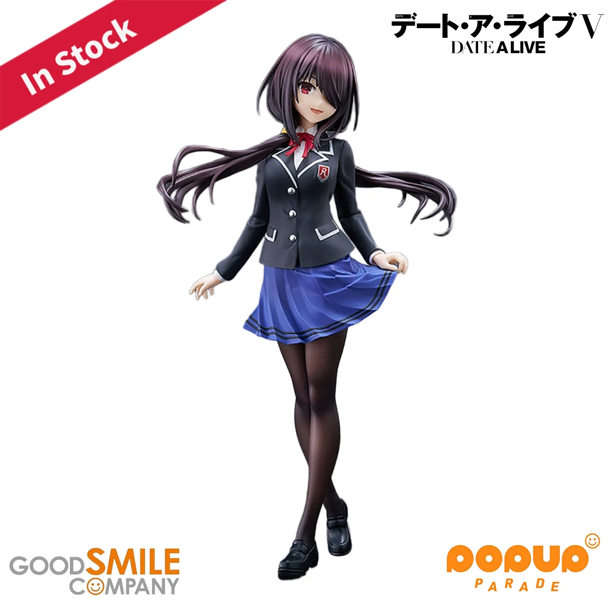 

Original Genuine Good Smile Company Prepainted Pop Up Parade Date A Live V Tokisaki Kurumi School Uniform Ver. L H=200mm Figure