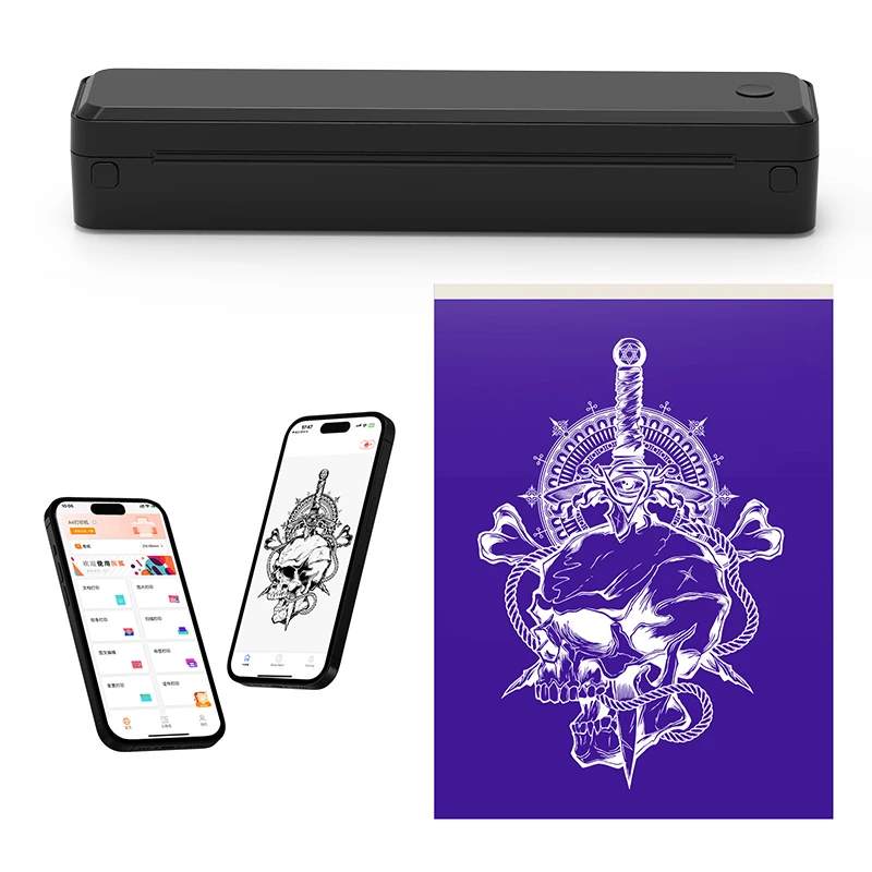 

Wireless Bluetooth Tattoo Printer Tattoo Artists&Beginners Stencil Transfer Thermal Printer Compatible with Tablet Smartphone&PC