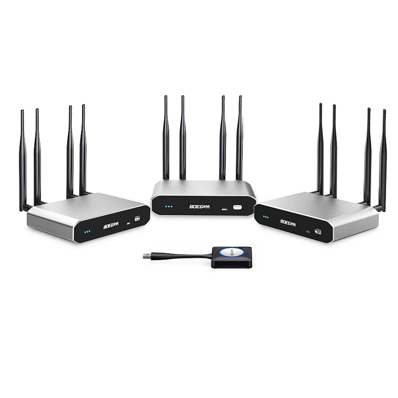 4K@60 Wireless HDMI Transmitter with Receivers Host Mode Multi-Screen Management and Extended Desktop for Seamless Presentations