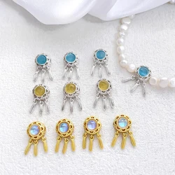 구리 도금 금 상감 지르콘 술 비즈, 유행 주얼리, 목걸이, 팔찌, 액세서리 DIY 생산, 3 개