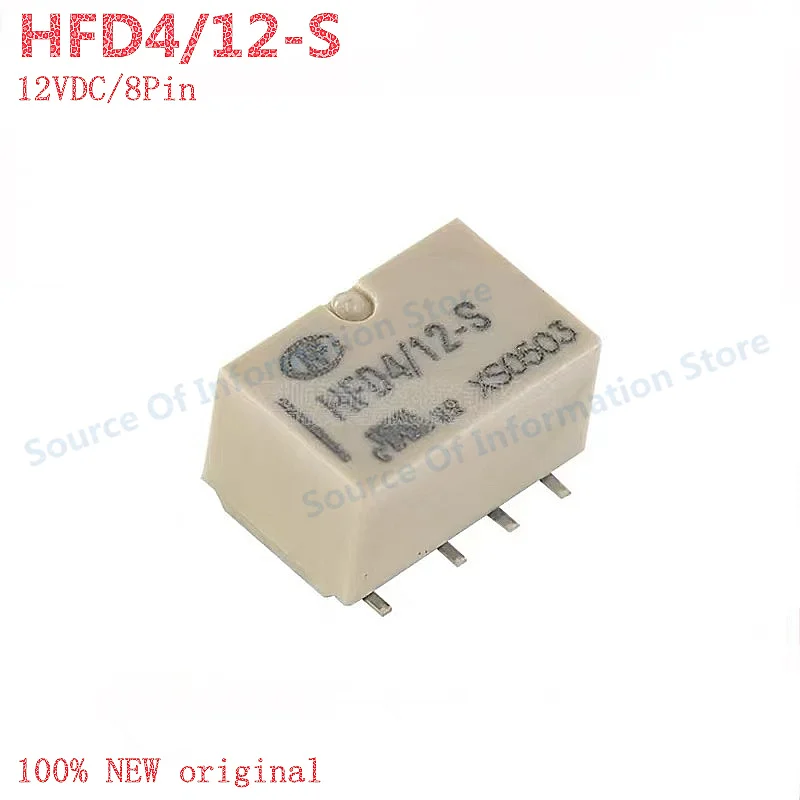 

10Pcs HFD4/12-S Signal Relay 12VDC SMD 8 Pin 2A Each - Electronic Component