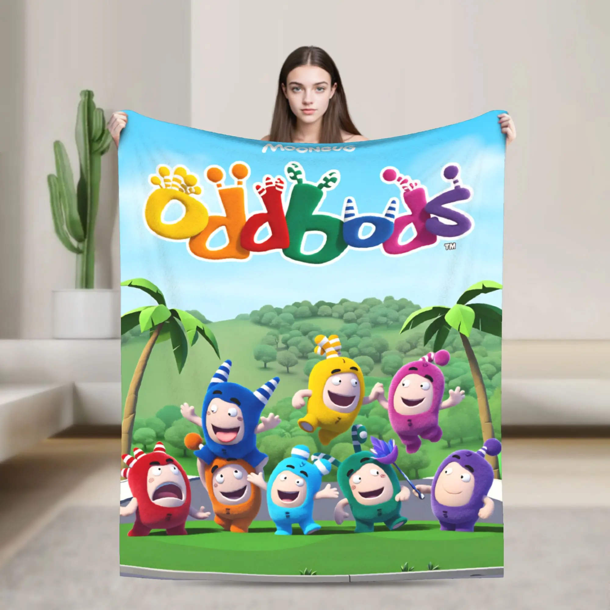 The Oddbods Show (TV Blankets Quality Super Soft Cute Cartoon Throw Blanket Winter Travel Couch Bed Street Trend Bedspread