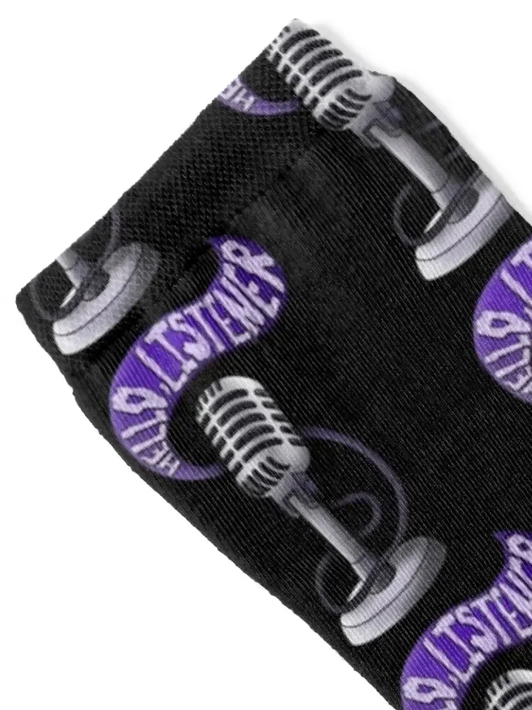 Microphone Static Socks luxe loose with print Soccer Socks Woman Men's