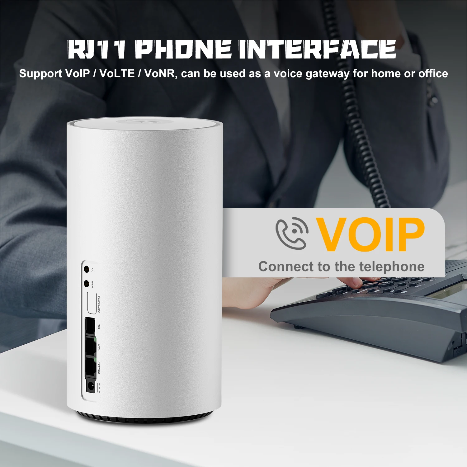 

SUNCOMM SDX65 4G 5G Router SA/NSA Dual-Band WiFi6 2.4G/5G VoIP/VoLTE/VoNR Gigabit LAN TS-9 Port Suitable for Home Office Calls