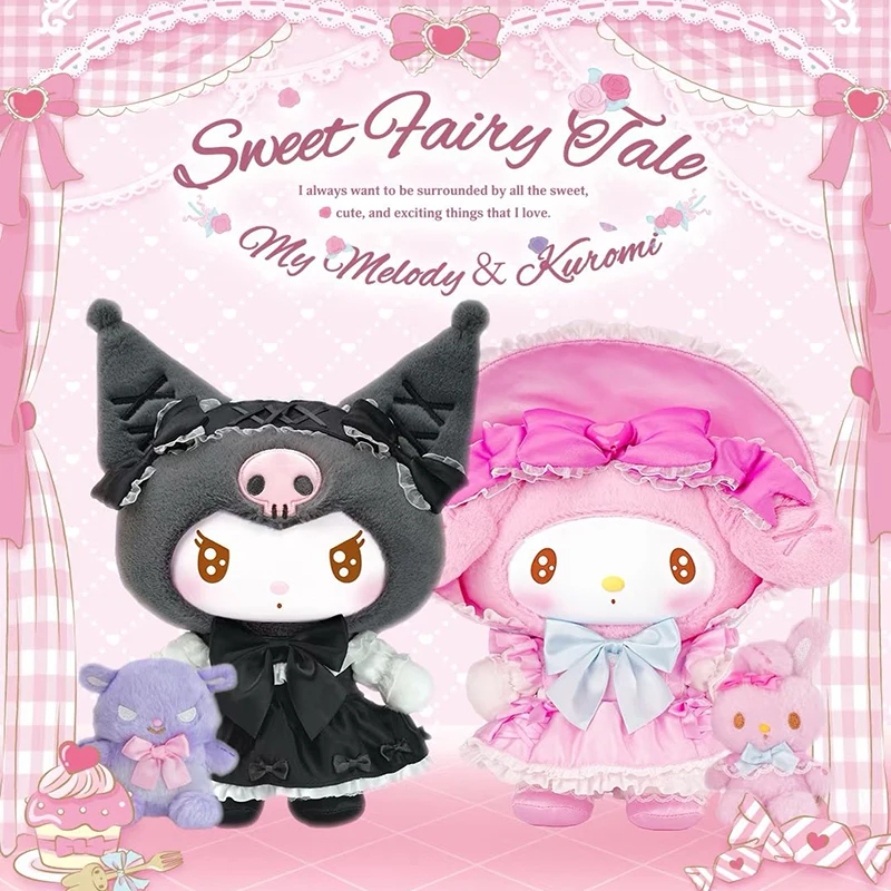 

Новая плюшевая кукла Sanrio kawaii kuromi/my Moledy для девочек, диванная подушка, украшение для комнаты, детская коллекционная игрушка, рождественские подарки