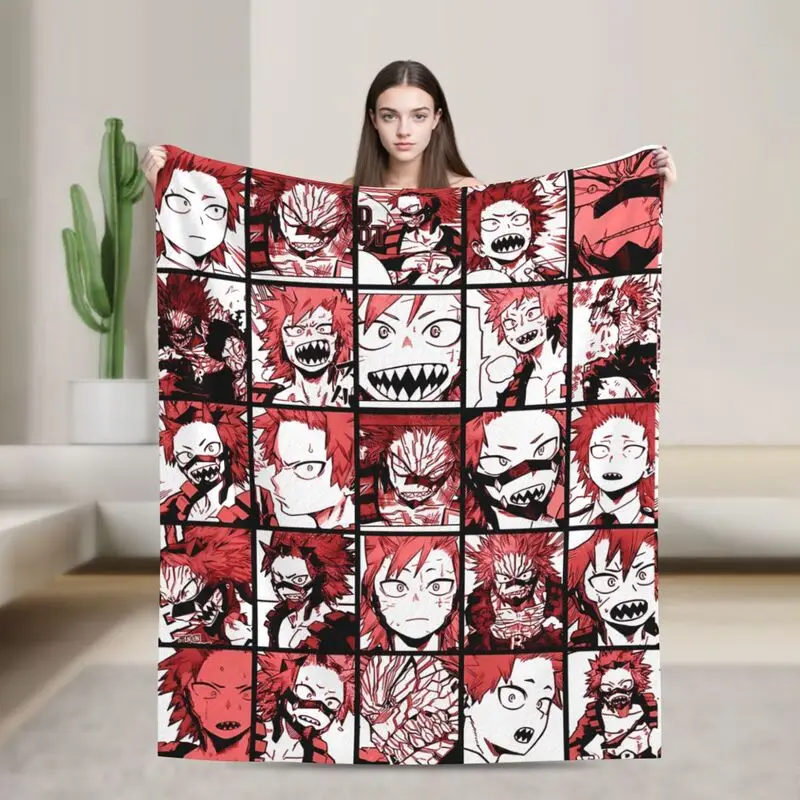 My Hero Academia Collage Anime Flannel Fleece Blanket Lightweight Blanket Soft Warm Cozy Fuzzy Throw Blanket for Bed Sofa Travel view 5