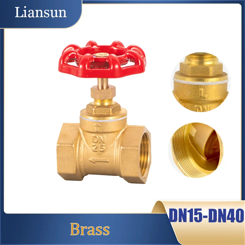 

1Pcs Brass Gate Valves Female Thread 1/2" 3/4" 1" 1-1/4" 1-1/2" Thickened Water Meter Shutoff Valve Tap Water Valve Switch Valve