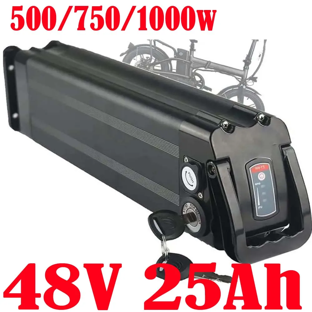 

18650 cell 48V 20AH Silver Fish electric bicycle battery pack 500W 750W 1000W 48V 13AH 25AH 30AH e-bike lithium ion batteries