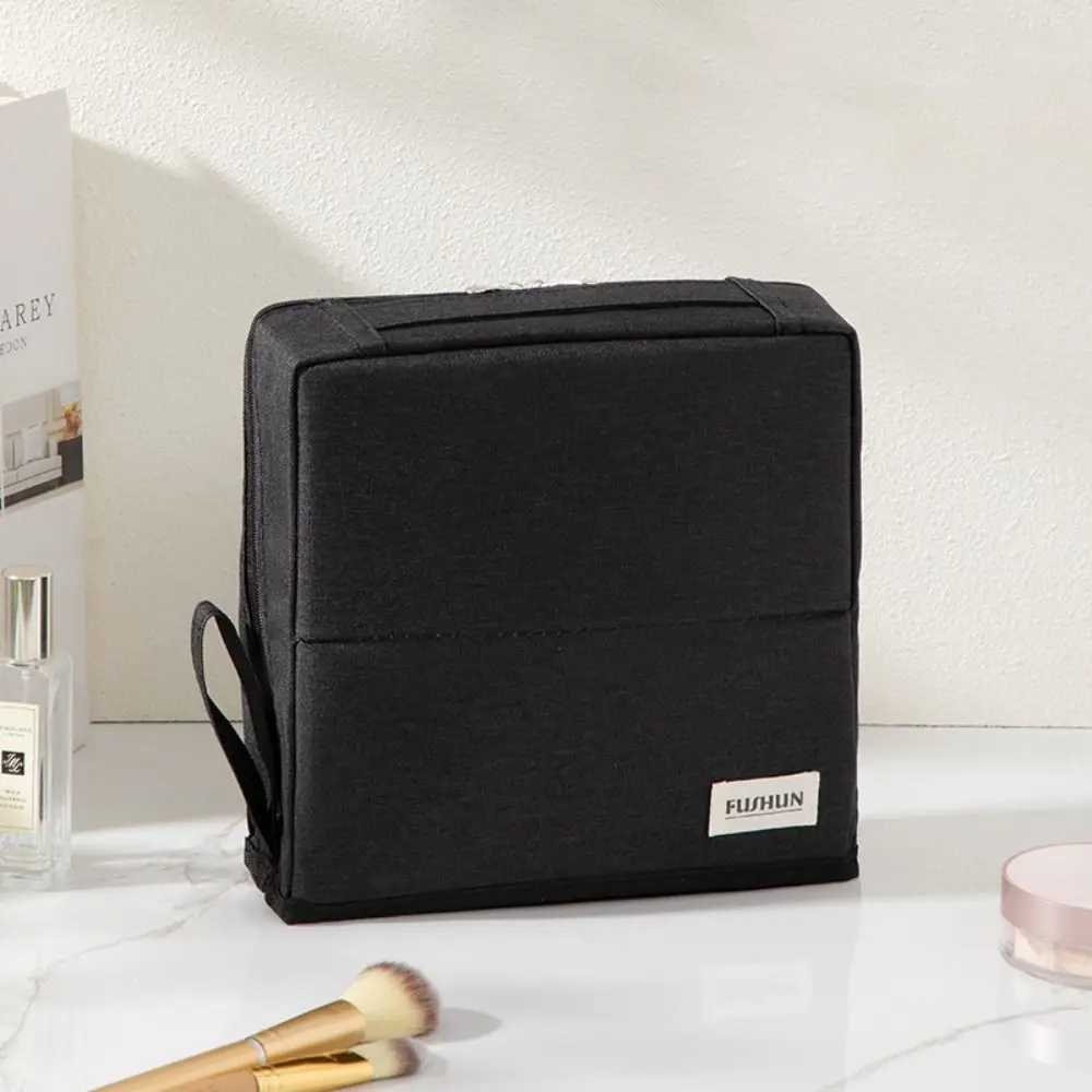 Large Capacity Vertical Makeup Bag Portable Wear-resistant Skincare Storage Bag Standable Multifunctional Student Stationery Bag