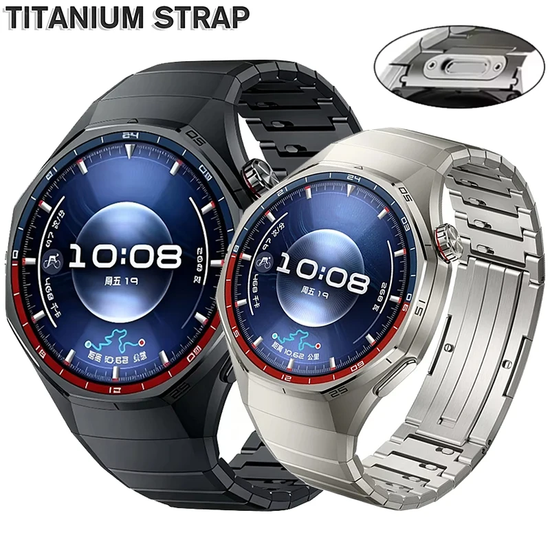 حزام تيتانيوم فاخر لساعة هواوي GT 6 Pro 46 ملم بدون فجوات سوار معدني لساعة هواوي GT6 Pro سريع الإصدار Correa