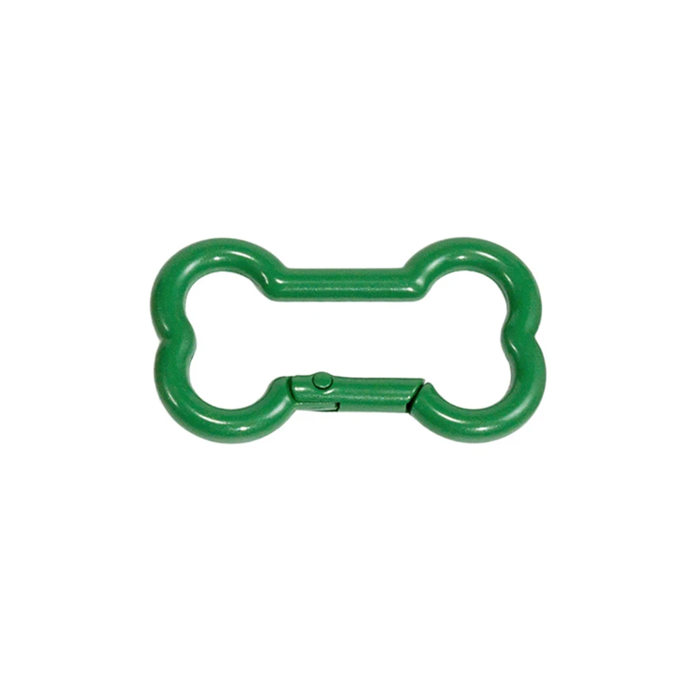 Painted Colored Spring Buckle Bone Shaped Metal Keychain Hook