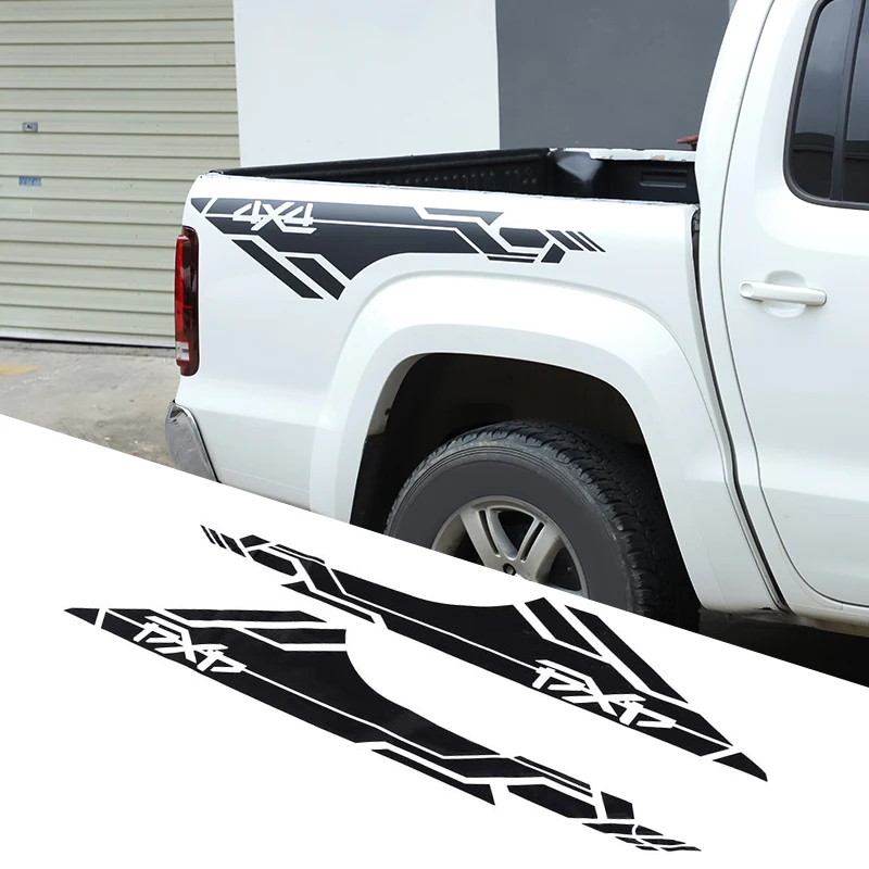 Franjas laterales para la caja trasera del camión, adhesivo decorativo para el guardabarros trasero del coche, accesorios para Volkswagen Amarok 2011-2018