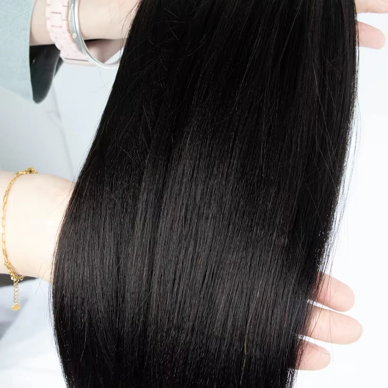 

Lakeisha 30-дюймовые прямые костяные 15А 100% необработанные натуральные необработанные человеческие волосы 3/4 шт. толстые пучки Remy с двойным утком