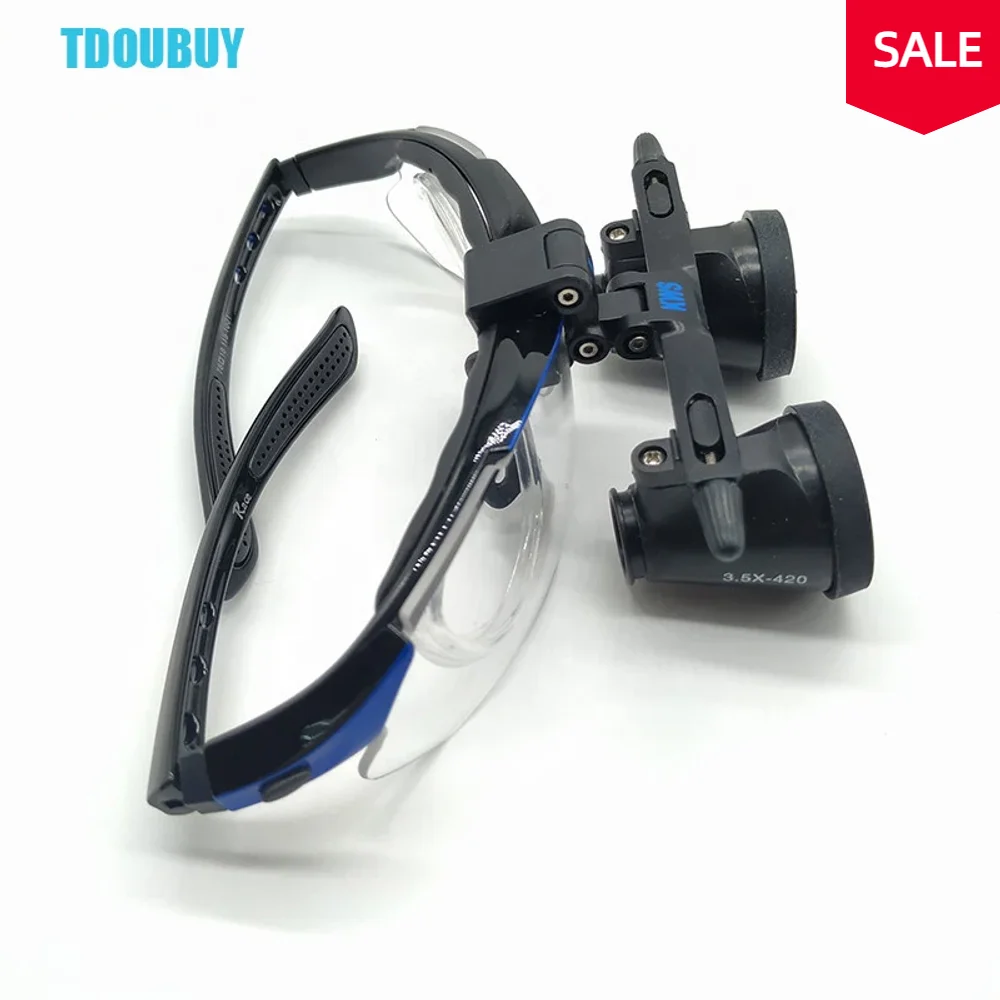 TDOUBUY FD-501G-2  One-Way Screw Thread Loupe(Galileo) Dental Loupes Working Distance 3.5X420mm