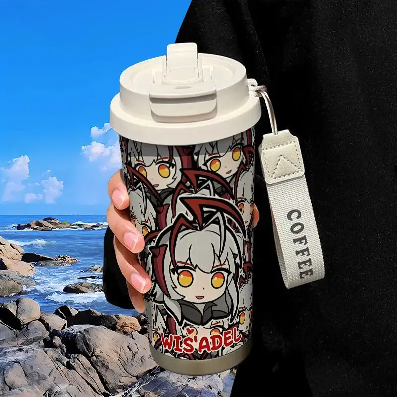 520 مللي لطيف الإبداعية زجاجة ماء كوب ماء الفرسان Wiš'adel أنيمي القش كوب ماء سعة كبيرة فنجان القهوة