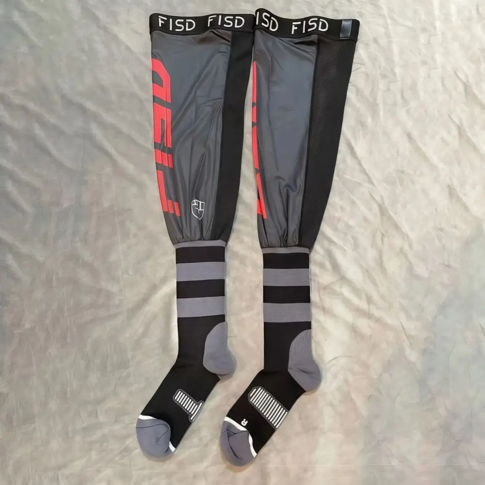 

Elasticity Motorcycle Knee Braces Ice Silk Anti-slip Motocross Knee Socks Cool Patterns Compression Motorcycle Sports Sock