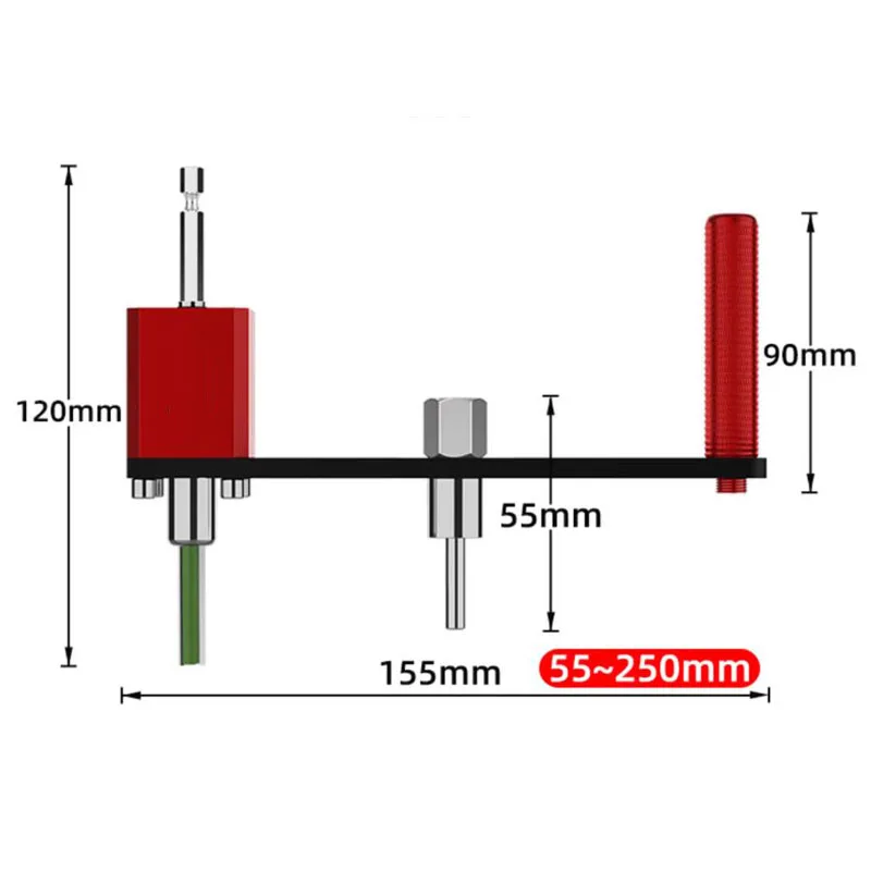 Adjustable Multi-function Hole Cutter for Integrated Ceiling, Honeycomb Panels, Downlights, and Woodworking Round Holes