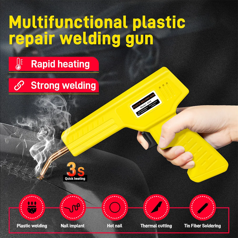 Multi-Function Plastic Welder EU/US/AU Plug Includes 200/1000 Pcs Welding Nails Overheat Protection Plastic Welding Gun