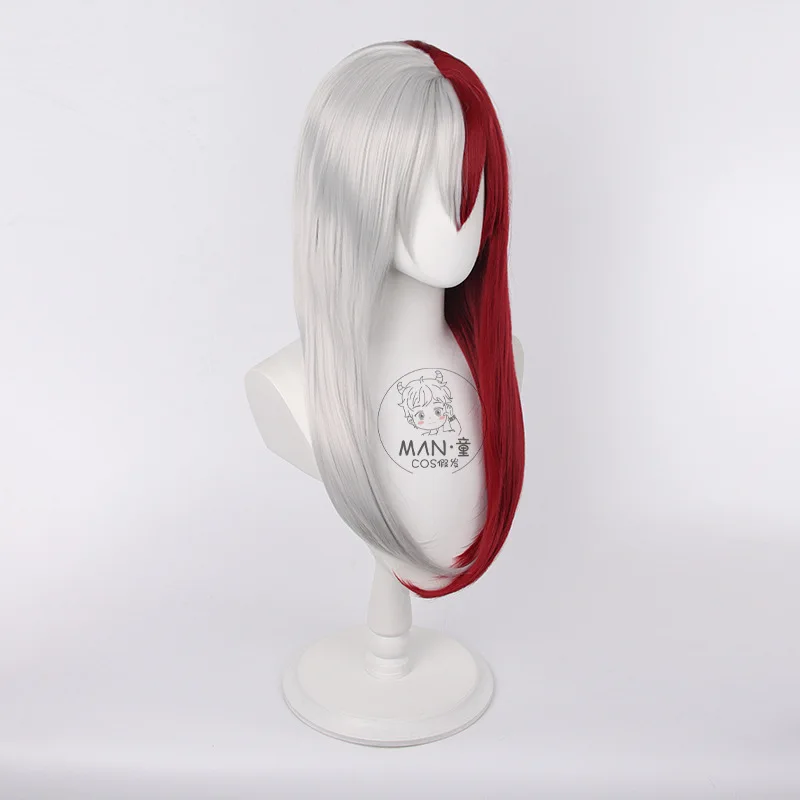 My Hero Academy Shoto Todoroki Female Version Cosplay Wig Red White Doujin Gender-Swap Halloween Gift