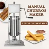 홈와이즈 수동 Churros 메이커, 라틴 과일 기계, 데스크탑 스페인어 Churrera 기계, Churros 압출기, 상업 장비, 3L, 5L 1