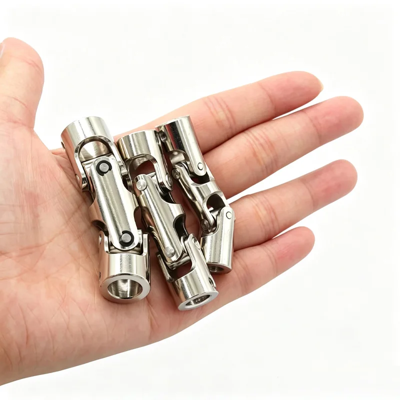 Metal 3-Section Universal Joint Coupler | Triple Cardan Steering Shaft Connector | Shaft Coupling for RC Car Boat Model Parts