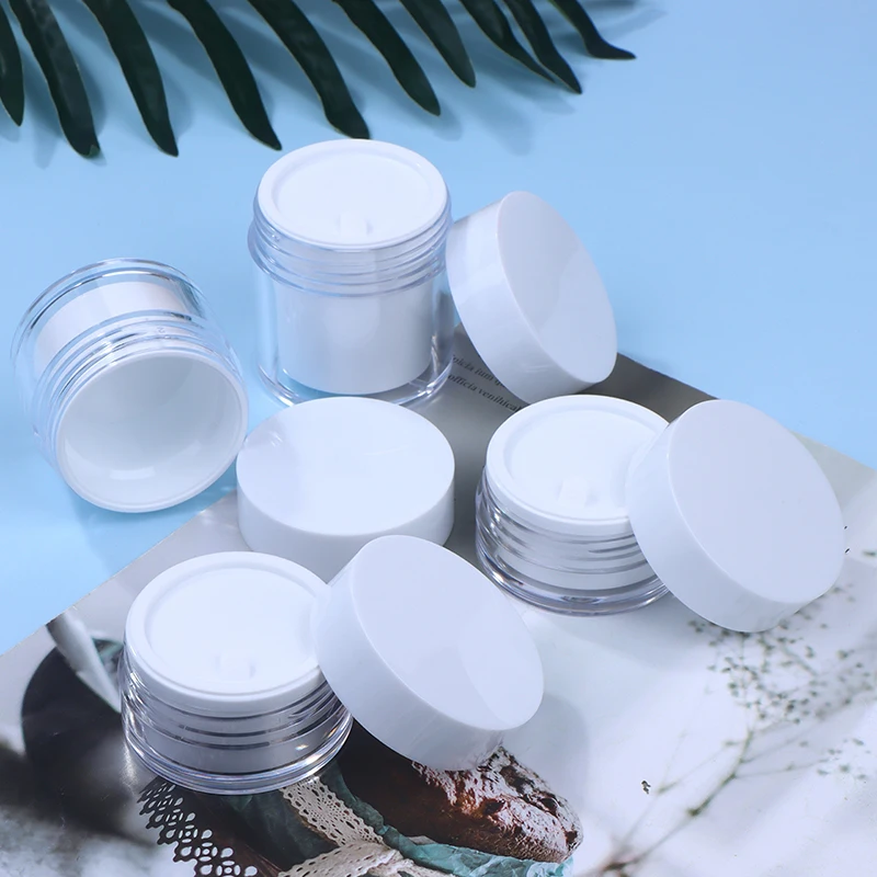 

1pcs Face Cream Jars Cosmetic Plastic Box Empty Tight Waist Container Portable 20g/30g/50g Refillable Bottle