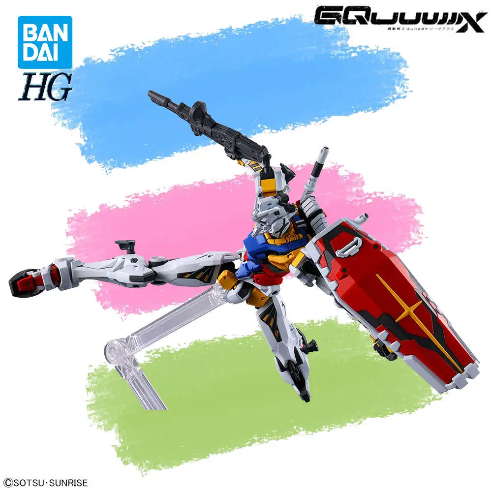 متوفر في المخزون حقيقي بانداي HG البدلة المتنقلة Gundam GQuuuuX RX-78-02 الأبيض جاندام الشكل أنيمي عمل لعبة مجسمة