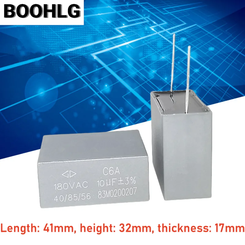 

2PCS C6A 10uF 180VAC AC filter capacitor 37MM