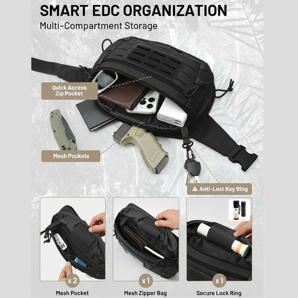 Borsa Tattica per Pistola, Mar - Edc Concealed Carry Sling Bag recensione e prezzo