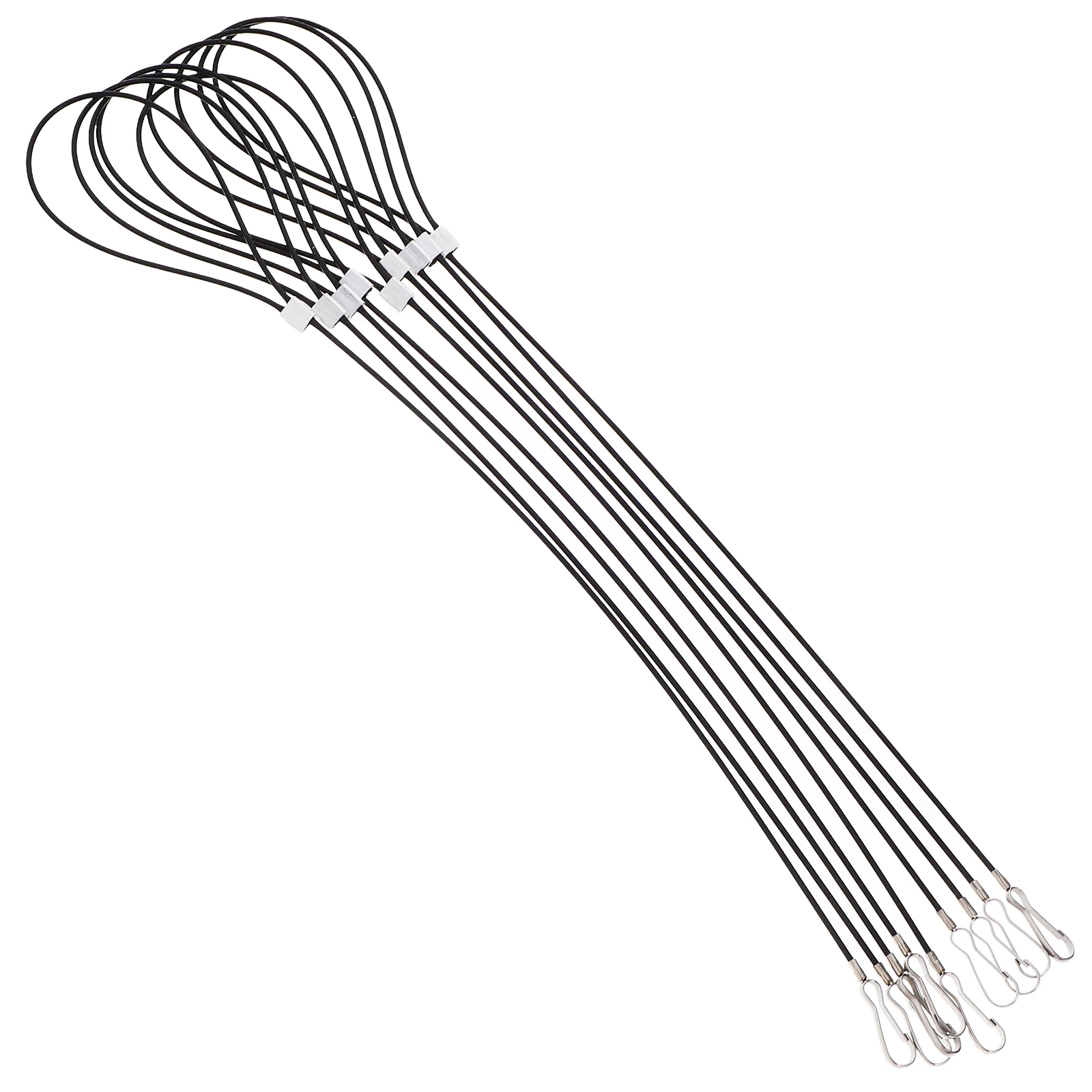 

10pcs Stainless Steel Wire Rope Heavy Duty Security Cable For Luggage Tags Keychains Travel Outdoor Gate Pull Cord Lanyard