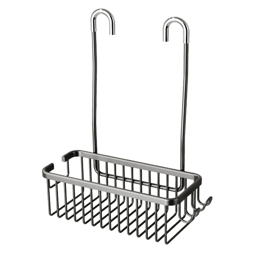 

Stainless Steel Bathroom Shower Rack With Hanger Convenient And Practical Small Bathrooms