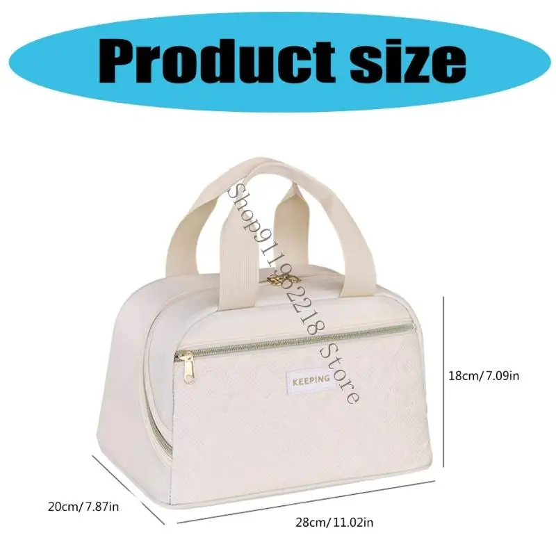 حقيبة غداء محمولة متعددة الأغراض تقدم حقيبة يد عزل حرارية ممتازة لأعمال النزهات أو التنقل اليومي 066F #6