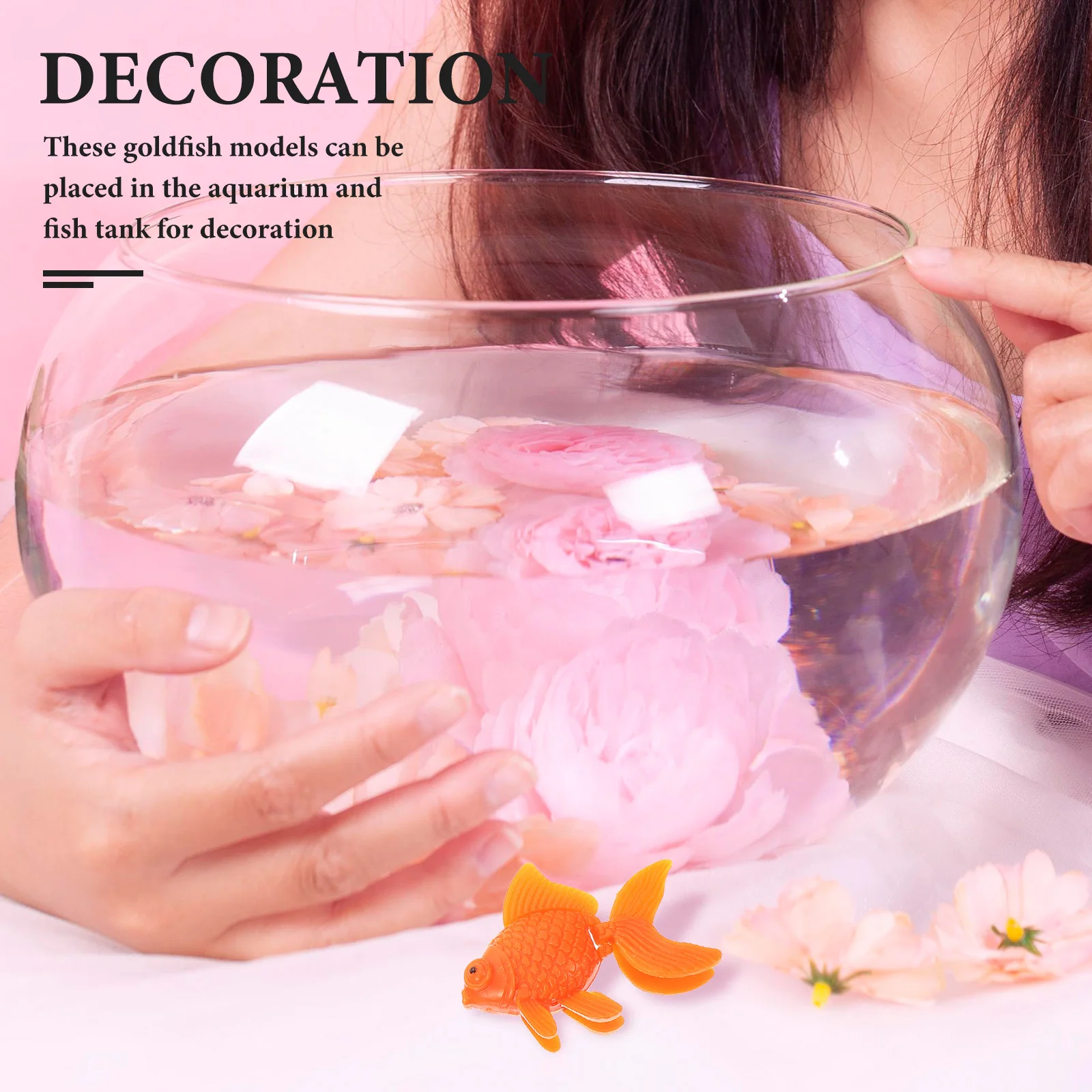 

10pcs Artificial Fish Realistic Goldfish Decoration Non-fading Floating Plastic Aquarium DIY Decor Pet Supplies