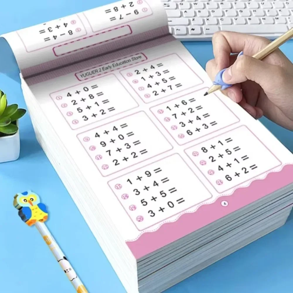 80 Pages/Book Addition Subtraction Children's Learning Mathematics Workbook Handwritten Arithmetic Exercise Books