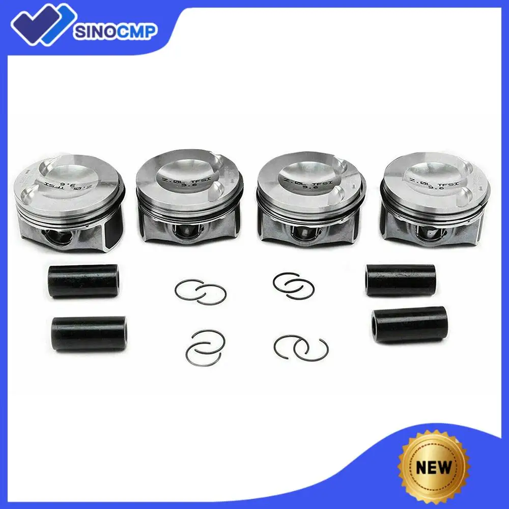 4pcs Piston & Ring Set Pin Φ23mm 06H107065DM for VW Tiguan AUDI A4 Q5 2.0T EA888 Gen III