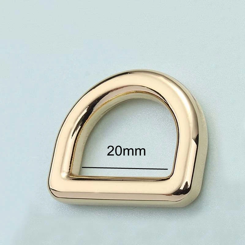 5.0mm thickness 20mm(3/4 inch inside) ziny alloy gold metal d ring diy bags strap hardware online wholesale shop cheap