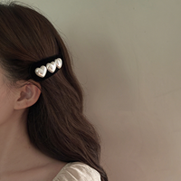 Fashionable Simple Heart Hair Clips Women Elegant Side Bb Clips Waterdrop Heart Hair Accessories Hairpin Headwear