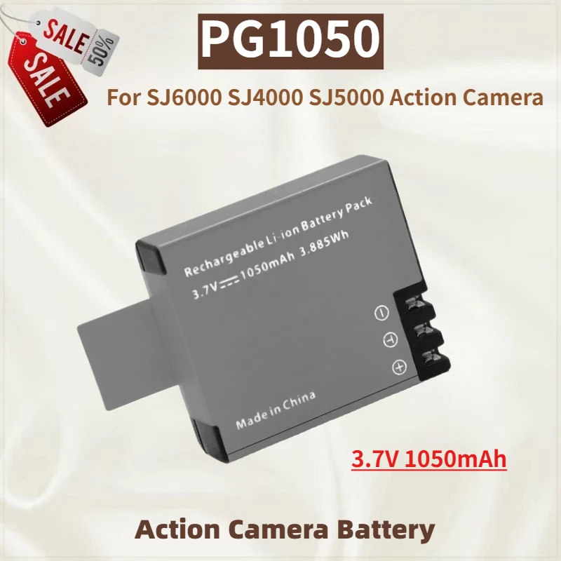

High Quality PG1050 Replacement Battery 3.7V 1050mAh For SJ6000 SJ4000 SJ5000 Action Camera DV Brand New