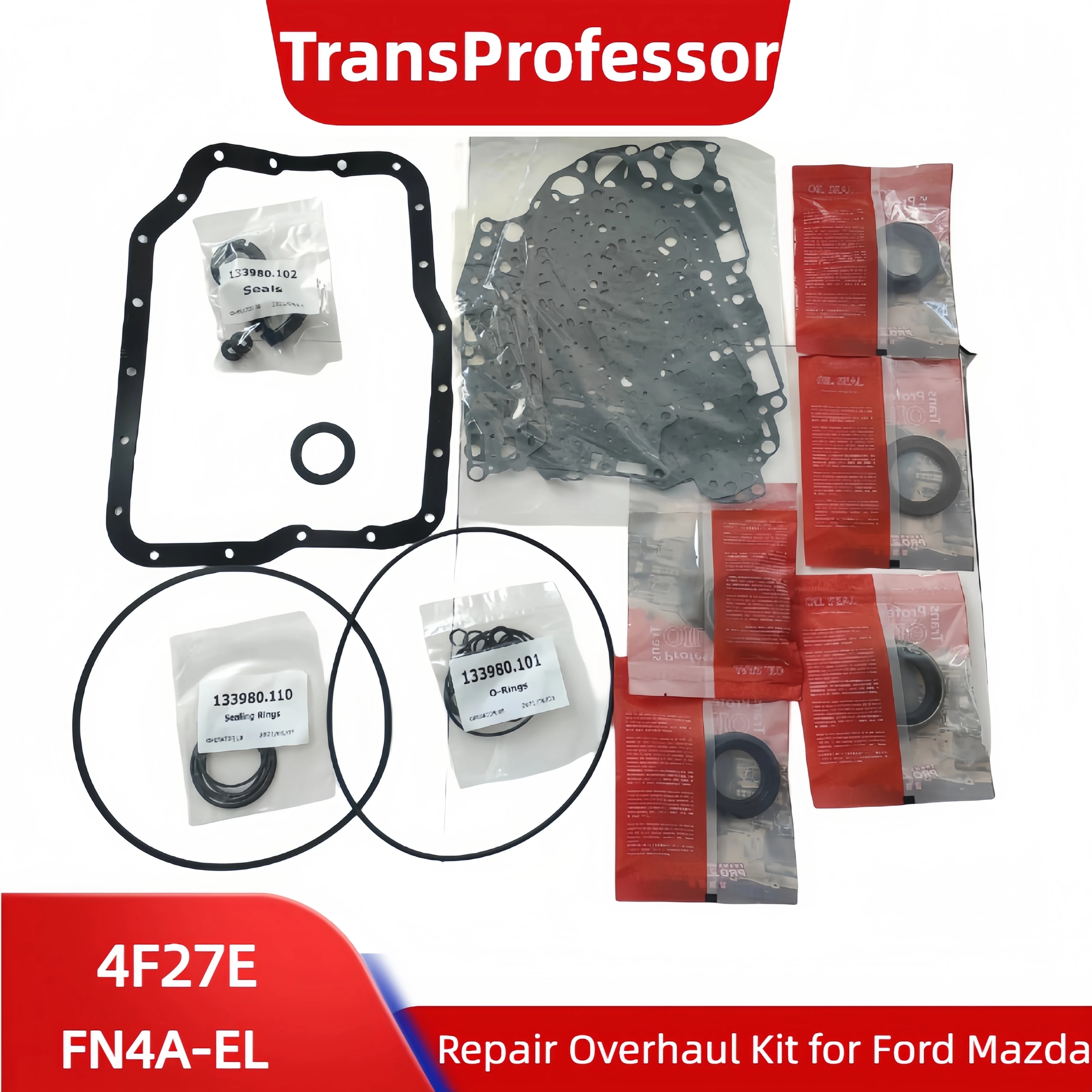 

TransProfessor 4F27E FN4A-EL FNA4EL Transmission Repair Rebuild Overhaul Kit for Ford Mazda 3, Gearbox Oil Seals O-Rings Gasket