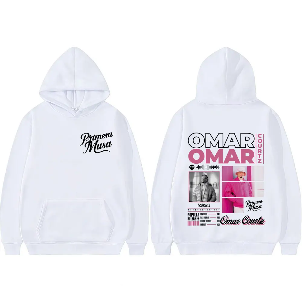 مغني الراب عمر كورتز بريميرا موسى ألبوم 2025 طباعة هوديي الرجال النساء فضفاض هوديس غير رسمية شارع العليا الهيب هوب موسيقى البوب بلوزات