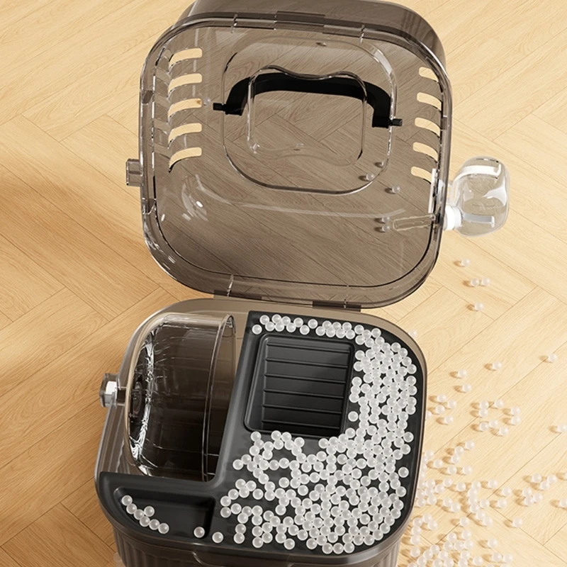 Small Pet Rodents Travel Case Enclosure With Low Noise Exercise Wheel And Ventilated Structure For Safe Transportation J0MC