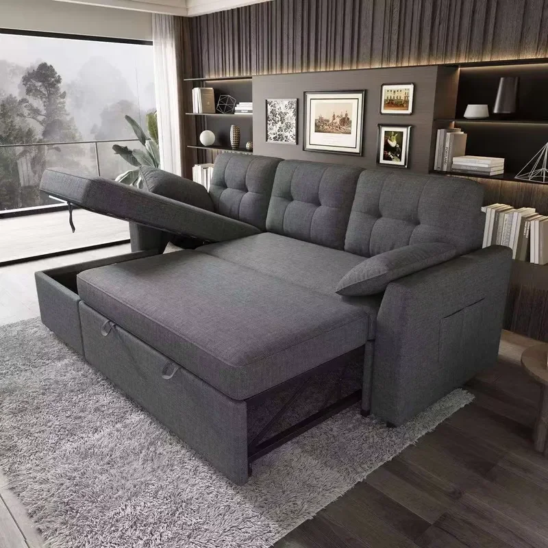 Modern Design Hot-selling Sofa Bed Living Room Furniture with Storage Box and USB Charging Port